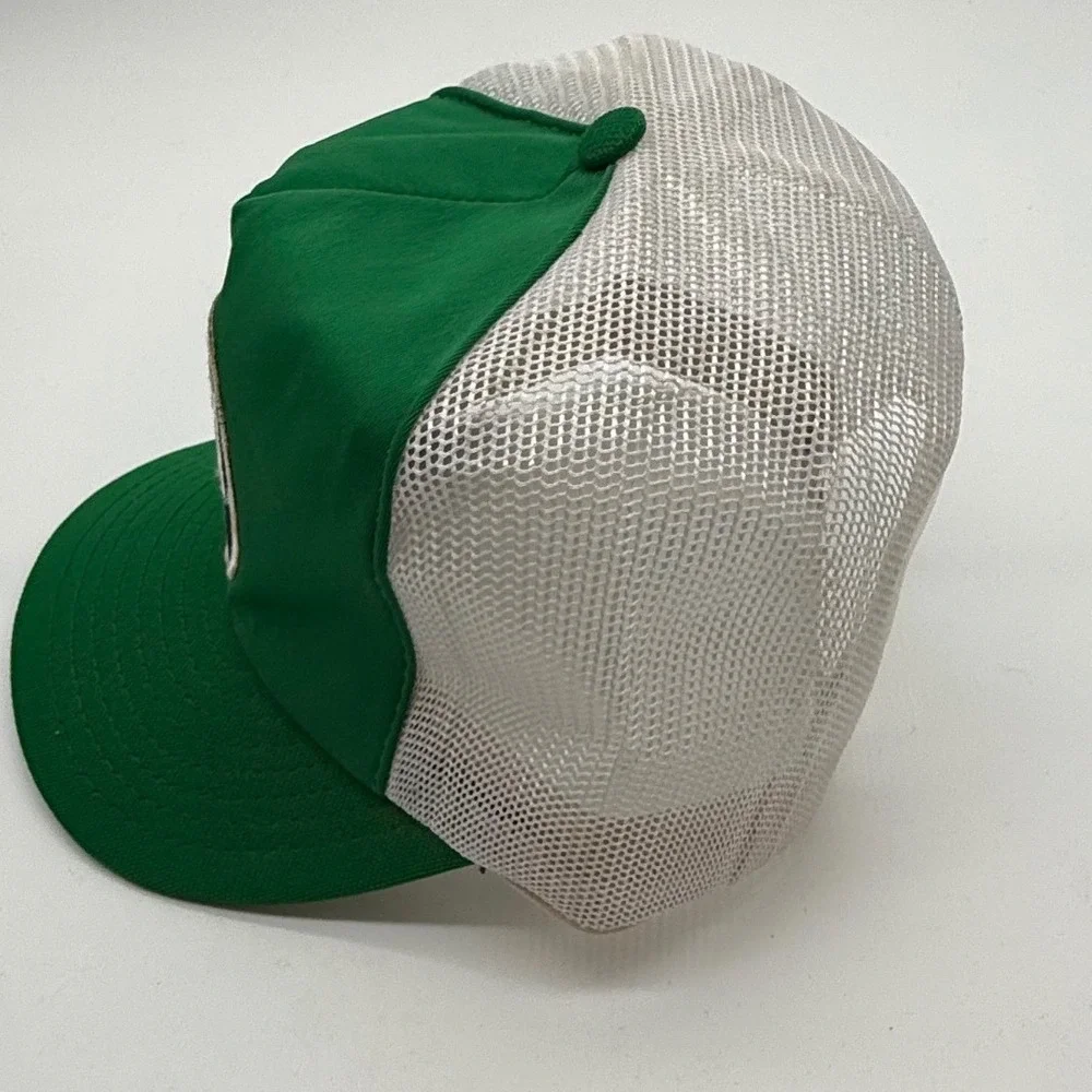 Vintage Puch Moped Trucker Hat Green White Mesh Snapback US Cap Made in USA